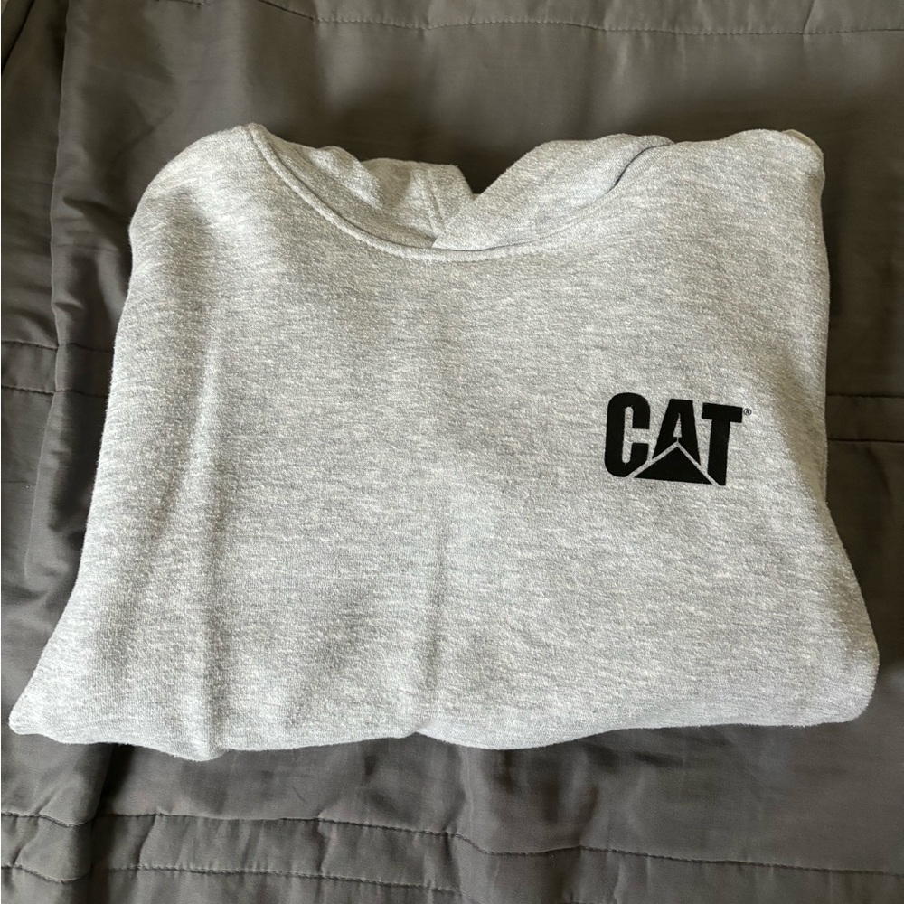 Kids CAT grey hoodie size 14-16 L